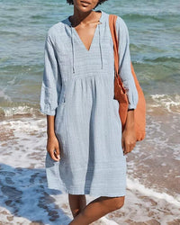 Kimberly | V Neck Midi Dress for Effortless Warm Weather Style