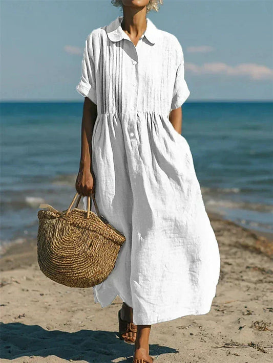 Laura | Linen Summer Maxi Dress