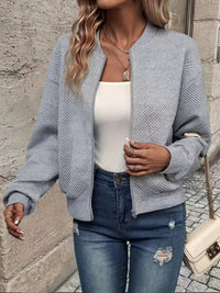 Laura | Quilted Bomber Jacket with Stand Collar