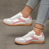 Laura | Retro Low Top Sneakers with Gum Sole