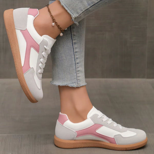 Laura | Retro Low Top Sneakers with Gum Sole