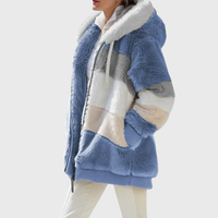 Lynn | Hooded Color Block Fleece Jacket