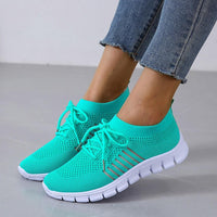 Lynn | Knit Mesh Lace Up Sneakers