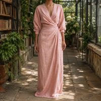 Marie | Linen Wrap Maxi Dress