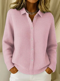Melissa | Knitted Button-Up Cardigan With Collar
