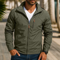 Men's Classic Stand Collar Zip Jacket