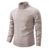 Men's Ribbed Knit Turtleneck Sweater