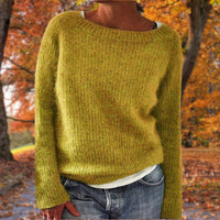Michelle | Boat Neck Layered Knit Sweater