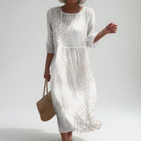 Michelle | Bohemian Linen Maxi Dress