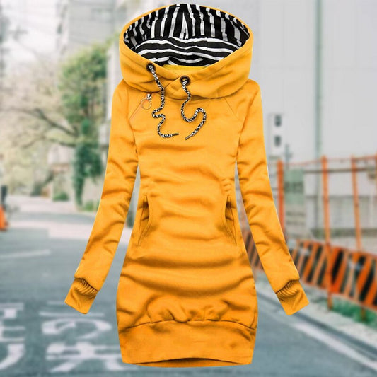 Michelle | Long Sleeve Hooded Sweater Dress