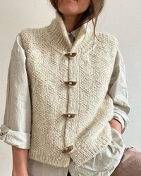Nancy | Elegant Knit Vest with Toggle Buttons