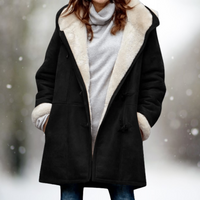 Nancy | Hooded Faux Fur Lined Long Coat
