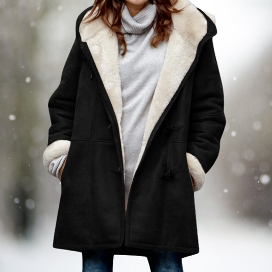 Nancy | Hooded Faux Fur Lined Long Coat