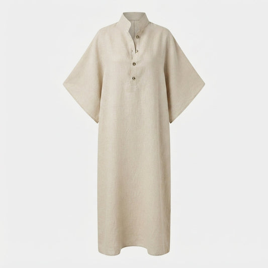 Nancy | Linen Maxi Dress With Kimono Sleeves