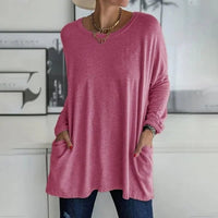 Paula | Oversized Long Sleeve Tunic Top With Pockets