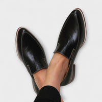Renee | Sleek Almond Toe Leather Loafers