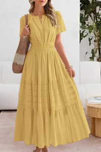 Rhonda | Relaxed Boho Maxi Dress with Smocked Waist and Tiered Skirt