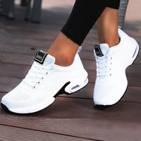Ruth | Air Cushion Knit Sneakers with Lace-Up Design