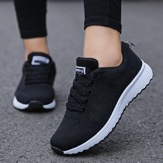 Ruth | Knit Mesh Lace-Up Sneakers