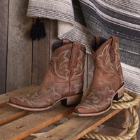 Ruth | Vintage Embroidered Leather Cowboy Boots