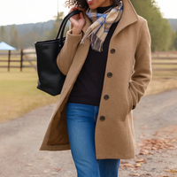 Sandra | Classic Winter Coat with Notched Lapel Collar