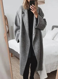 Sandy | Relaxed Fit Double Breasted Long Coat