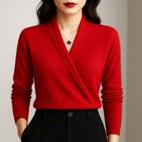 Sandy | Wrap V-Neck Knit Sweater
