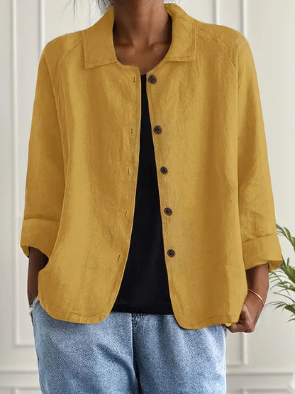 Sheila | Oversized Collared Button-Up Shirt