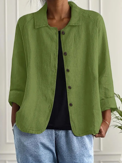 Sheila | Oversized Collared Button-Up Shirt