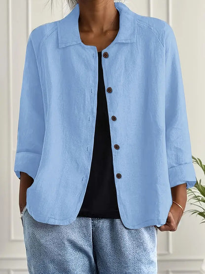 Sheila | Oversized Collared Button-Up Shirt