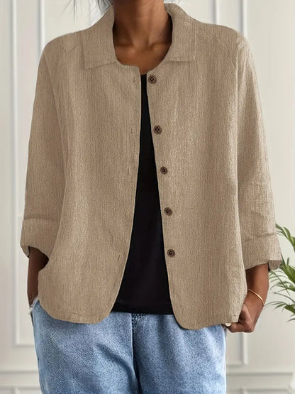 Sheila | Oversized Collared Button-Up Shirt