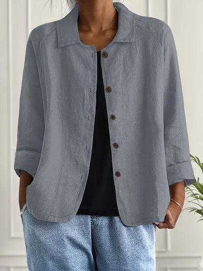 Sheila | Oversized Collared Button-Up Shirt