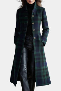 Sheila | Tartan Plaid Long Coat