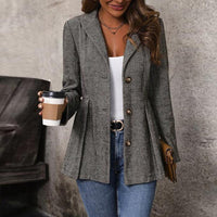 Sheila | Tweed Herringbone Peplum Jacket