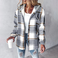 Stephanie | Plaid Hooded Shacket