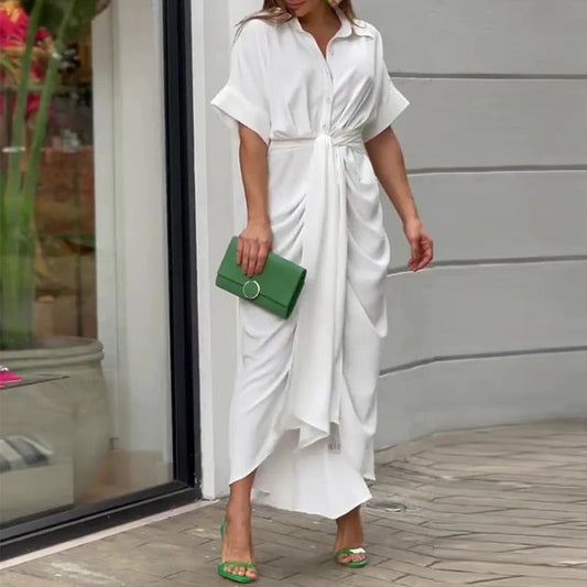 Tammy | Tropical Print Belted Maxi Dress