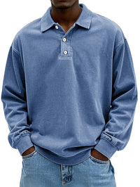 Timothy | Oversized Long Sleeve Polo Shirt
