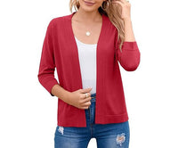 Tracy | Knit Cropped Open Front Cardigan