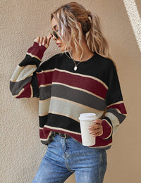 Tracy | Striped Colorblock Oversized Pullover Sweater