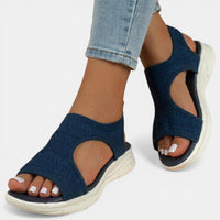 Vanessa | Knit Cut-Out Platform Sandals
