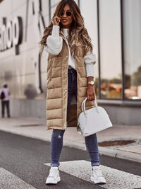 Vanessa | Quilted Long Puffer Vest
