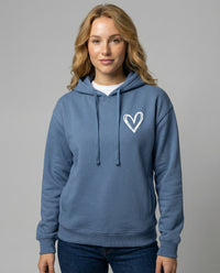 Vicki | Heart Print Pullover Hoodie
