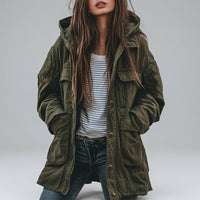Vicki | Hooded Utility Jacket with Cargo Pockets
