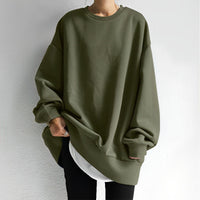 Vicki | Oversized Crew Neck Sweater with Curved Hem
