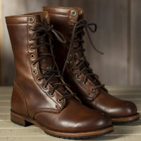 William | Leather Lace-Up Combat Boots