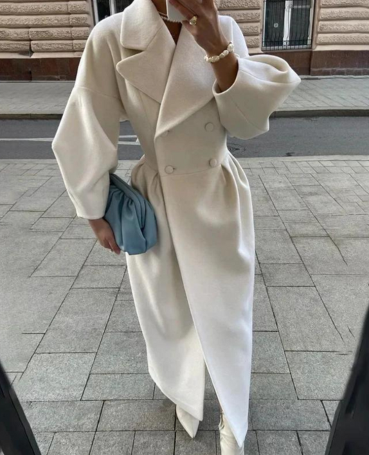 Women's Brianna | Elegant Double Breasted Long Coat
