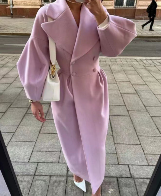 Women's Brianna | Elegant Double Breasted Long Coat