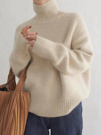 Women's Freya | Relaxed Turtleneck Sweater with Ribbed Cuffs