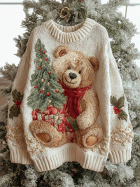 Women's Martha | Christmas Sweater with Embroidered Bear