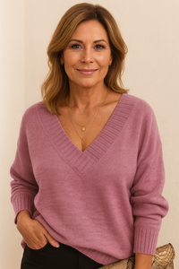 Women's Martha | Oversized V-Neck Knit Sweater
